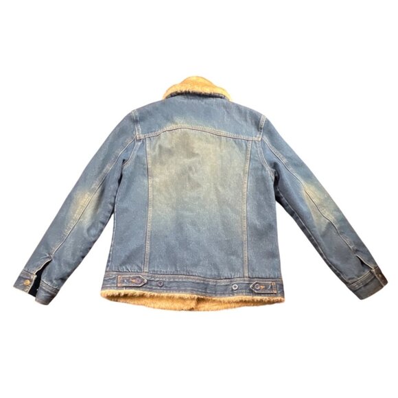 Cole B Country Denim Jacket With Faux Fur Lining Country Boho - Picture 7 of 8